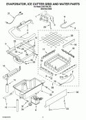 EVAPORATOR, ICE CUTTER GRID AND WATER PARTS Diagram and Parts List for KUIC15NLTS2  KitchenAid Ice Maker