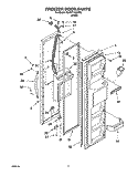 FREEZER DOOR Diagram and Parts List for 3XART710GW00  Whirlpool Refrigerator