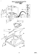 MACHINE BASE Diagram and Parts List for LBR6233AW1  Whirlpool Washer