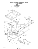 COOK TOP AND MANIFOLD , LITERATURE Diagram and Parts List for SF302ESRW5  Whirlpool Range