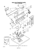 TOP AND CONSOLE , LITERATURE AND OPTIONAL Diagram and Parts List for LG7801XMW1  Whirlpool Dryer