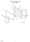 FREEZER DOOR, LIT/OPTIONAL Diagram and Parts List for 3VET21DKDW03  Whirlpool Refrigerator