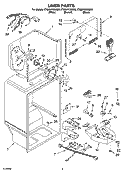 LINER PARTS Diagram and Parts List for ET8MHKXMT03  Whirlpool Refrigerator