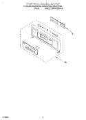 CONTROL PANEL Diagram and Parts List for GMC275PDB4  Whirlpool Microwave Oven Combo