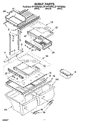 SHELF PARTS Diagram and Parts List for ET1FHTXMB03  Whirlpool Refrigerator