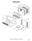 CABINET PARTS Diagram and Parts List for W5WCE065YW0  Whirlpool Air Conditioner