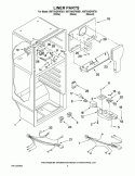 LINER PARTS Diagram and Parts List for W8TXNGFWB01  Whirlpool Refrigerator