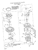 PUMP AND MOTOR Diagram and Parts List for TUD6000JQ0  Estate Dishwasher