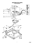 MACHINE BASE Diagram and Parts List for LA9100XTF1  Whirlpool Washer