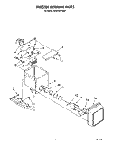 FREEZER INTERIOR Diagram and Parts List for ED22DWXTG01  Whirlpool Refrigerator