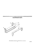 BACKGUARD Diagram and Parts List for SF0100SRW7  Whirlpool Range