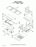 SHELF PARTS Diagram and Parts List for KFIS25XVBL5  KitchenAid Refrigerator