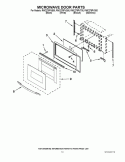 MICROWAVE DOOR PARTS Diagram and Parts List for RMC275PVB00  Whirlpool Microwave Oven Combo