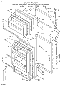 DOOR Diagram and Parts List for ET14JKXFW02  Whirlpool Refrigerator