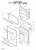 DOOR PARTS Diagram and Parts List for W2RXNMMWL00  Whirlpool Refrigerator