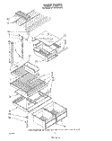 SHELF Diagram and Parts List for ET18HKXSW02  Whirlpool Refrigerator