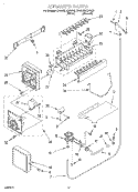 ICE MAKER Diagram and Parts List for 3VED23DQFN00  Whirlpool Refrigerator