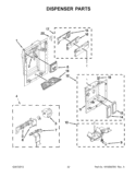 DISPENSER PARTS Diagram and Parts List for KSSC48QVS05  KitchenAid Refrigerator