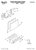 DOOR AND PANEL PARTS Diagram and Parts List for 7GU2455XTSQ0  Whirlpool Dishwasher
