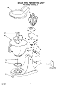 BASE AND PEDESTAL UNIT, OPTIONAL PARTS Diagram and Parts List for 4KSM90PS7OB0  KitchenAid Mixer