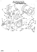 SECTION Diagram and Parts List for LER4634DZ0  Whirlpool Dryer