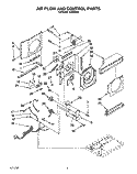 AIR FLOW AND CONTROL Diagram and Parts List for CA5WM41  Crosley Air Conditioner