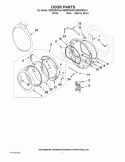 DOOR PARTS Diagram and Parts List for WED9750WL0  Whirlpool Dryer