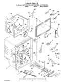 LINER PARTS Diagram and Parts List for WRT779RWYM00  Whirlpool Refrigerator