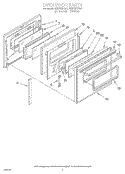 OVEN DOOR, LIT/OPTIONAL Diagram and Parts List for RS6755XYW1  Whirlpool Range