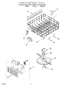LOWER DISHRACK Diagram and Parts List for GU940SCGQ2  Whirlpool Dishwasher