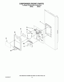 DISPENSER FRONT PARTS Diagram and Parts List for KFIS20XVBL3  KitchenAid Refrigerator