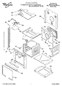 OVEN Diagram and Parts List for GBS307PDQ0  Whirlpool Wall Oven