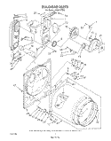 BULKHEAD Diagram and Parts List for LG6881XTG0  Whirlpool Dryer
