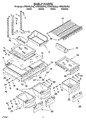 SHELF PARTS Diagram and Parts List for KTRS22ELWH02  KitchenAid Refrigerator