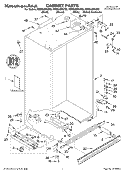 CABINET PARTS Diagram and Parts List for KSSS42FKX02  KitchenAid Refrigerator