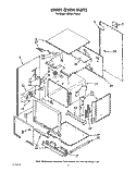 UPPER OVEN Diagram and Parts List for KEBS277XBL0  KitchenAid Wall Oven