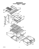 SHELF Diagram and Parts List for 8ET20ZKXAN00  Whirlpool Refrigerator