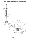 BRAKE, CLUTCH, GEARCASE, MOTOR AND PUMP Diagram and Parts List for LA5300XPW0  Whirlpool Washer