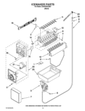 ICEMAKER PARTS Diagram and Parts List for GX5FHDXVB07  Whirlpool Refrigerator