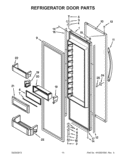REFRIGERATOR DOOR PARTS Diagram and Parts List for KSSC48FTS17  KitchenAid Refrigerator