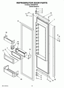 REFRIGERATOR DOOR PARTS Diagram and Parts List for KSSS36FTX02  KitchenAid Refrigerator