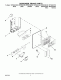 DISPENSER FRONT PARTS Diagram and Parts List for WSF26D5EXL00  Whirlpool Refrigerator