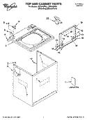 TOP AND CABINET PARTS Diagram and Parts List for LSQ9010PG6  Whirlpool Washer