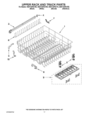UPPER RACK AND TRACK PARTS Diagram and Parts List for WDF730PAYB3  Whirlpool Dishwasher