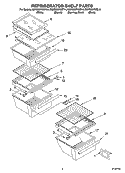 REFRIGERATOR SHELF PARTS Diagram and Parts List for KSRD22FKBL14  KitchenAid Refrigerator