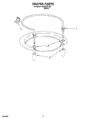 HEATER PARTS Diagram and Parts List for GU630XTLQ0  Whirlpool Dishwasher