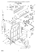 CONTROLS AND REAR PANEL Diagram and Parts List for LSR5233EQ1  Whirlpool Washer