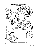 AIR FLOW AND CONTROL Diagram and Parts List for ACQ122XW1  Whirlpool Air Conditioner