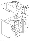 DOOR PARTS Diagram and Parts List for ET8WTMXKT05  Whirlpool Refrigerator