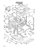 OVEN Diagram and Parts List for SF365BEYQ6  Whirlpool Range